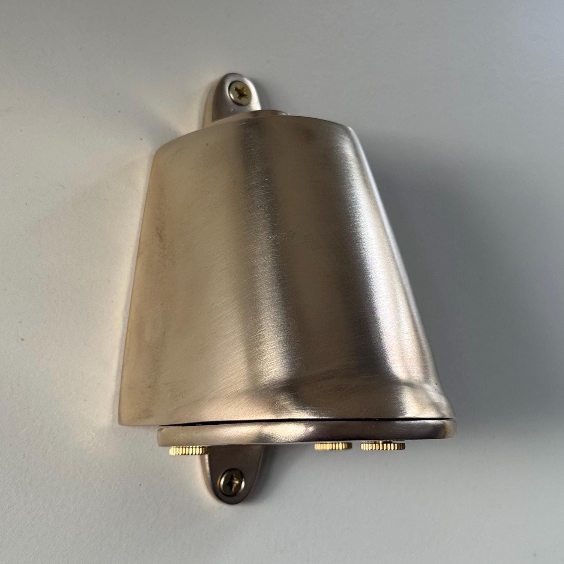 Holt ~ Solid Raw Brass Mast Down Wall Light Outdoor & Bathroom LED Solid Brass | 5 Inch