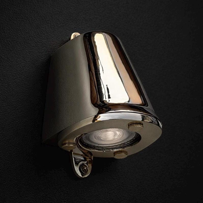 Holt ~ Solid Brass Wall Light ~ Outdoor & Bathroom Mast Down ~ 5 Inch