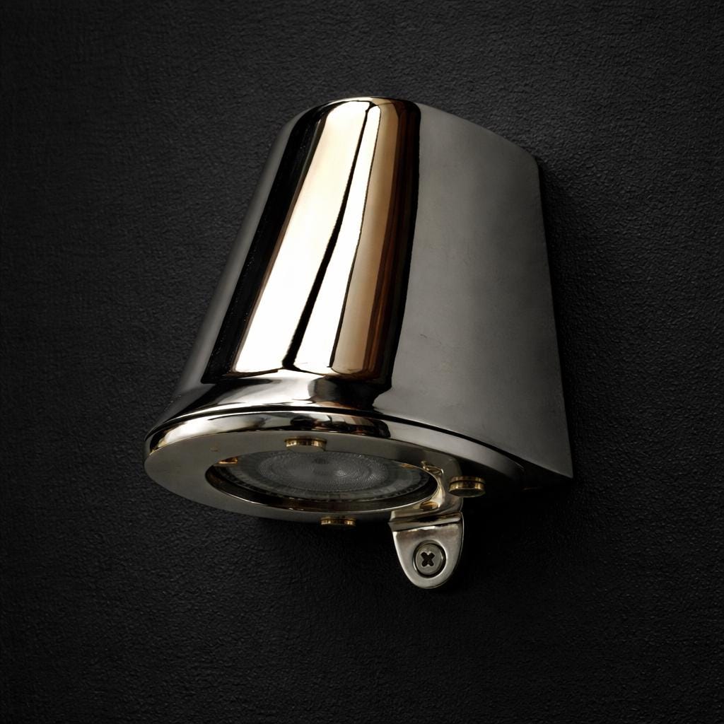 Holt ~ Solid Brass Wall Light ~ Outdoor & Bathroom Mast Down ~ 5 Inch