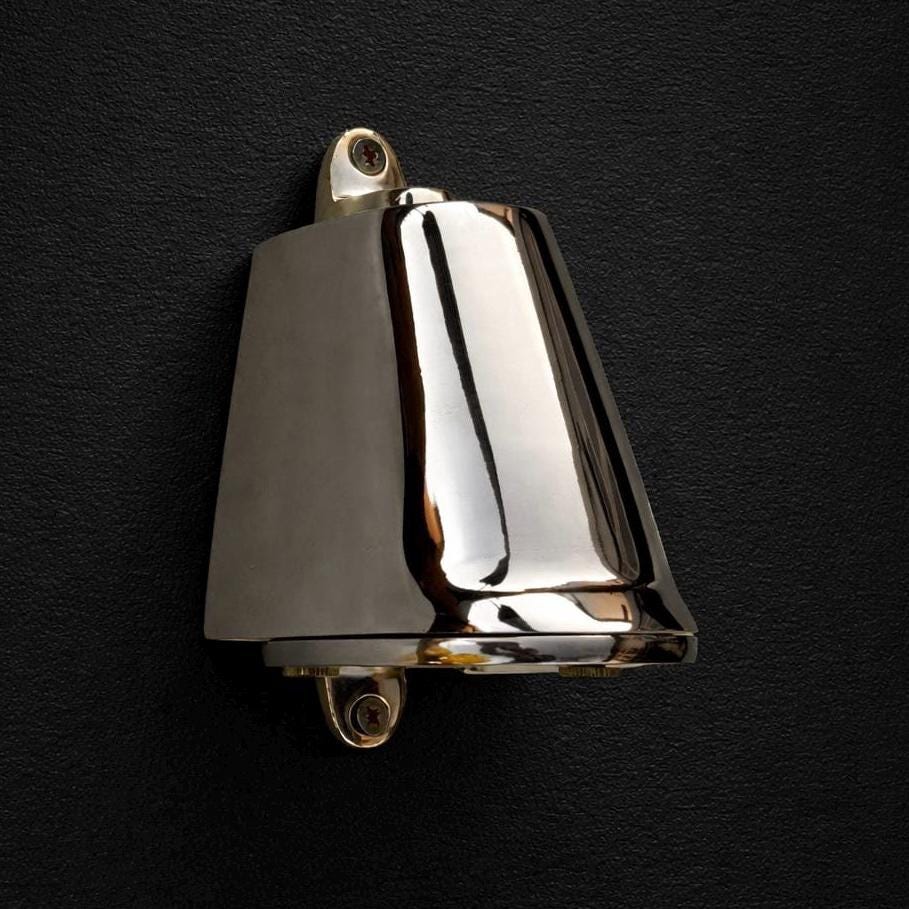 Holt ~ Solid Brass Wall Light ~ Outdoor & Bathroom Mast Down ~ 5 Inch