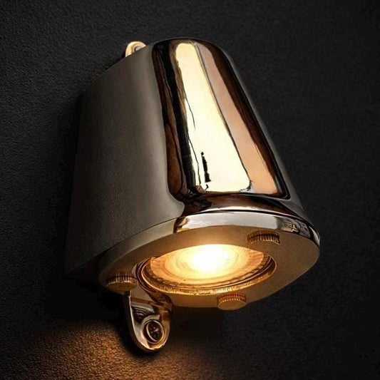 Holt ~ Solid Brass Wall Light ~ Outdoor & Bathroom Mast Down ~ 5 Inch