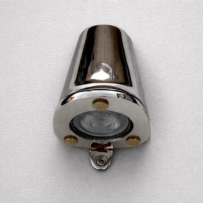 Holt ~ Solid Brass Mast Down Wall Light Mains LED Outdoor & Bathroom