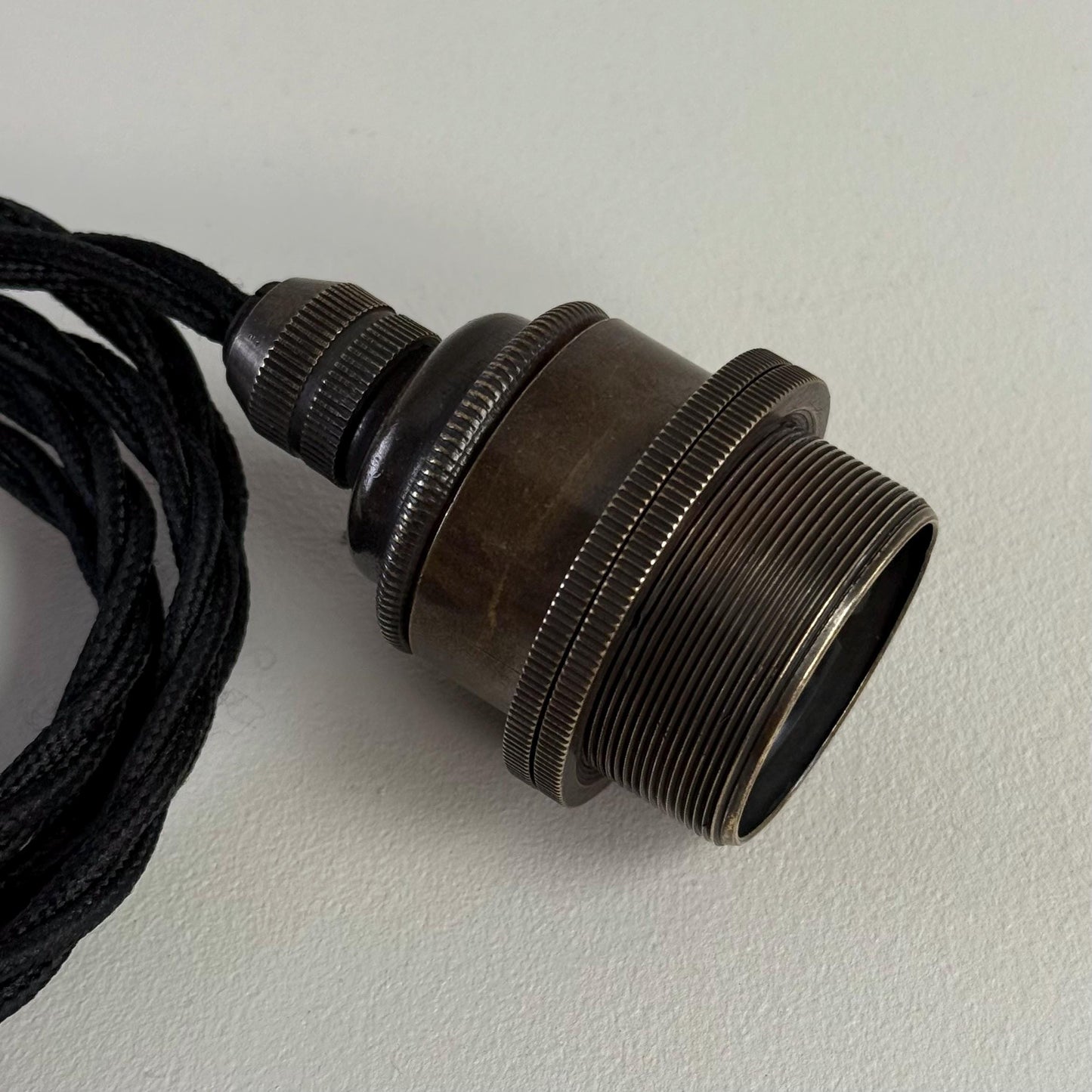 Solid Pewter ~ Single Drop Pendant Set E27 | Ceiling Dining Room Light | Kitchen Table Hanging Light