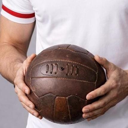 Luxury Vintage Leather Football ~ Decorative Size 5 Ball