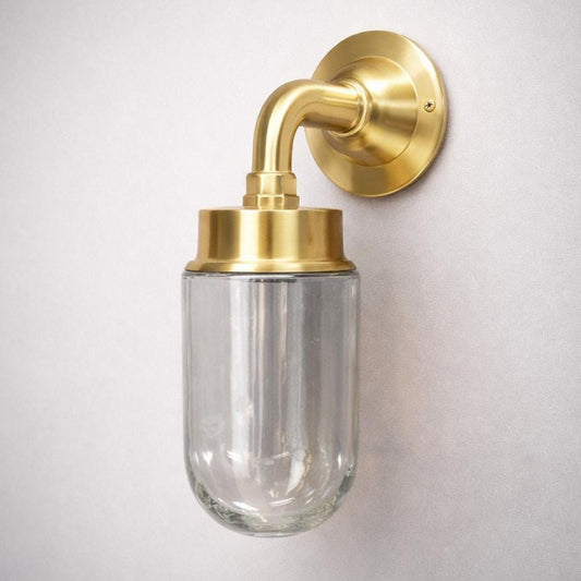 Paston ~ Bulkhead Outdoor & Bathroom Sconce Wall Light Solid Brass | 11.5 Inch