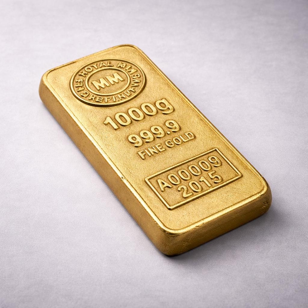 Cast Iron Gold Bullion Bar Paper Weight