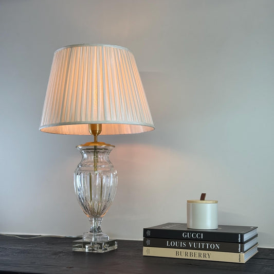 Solid Brass & Glass Table Lamp Vintage Style | Bedroom | Bedside Reading Light