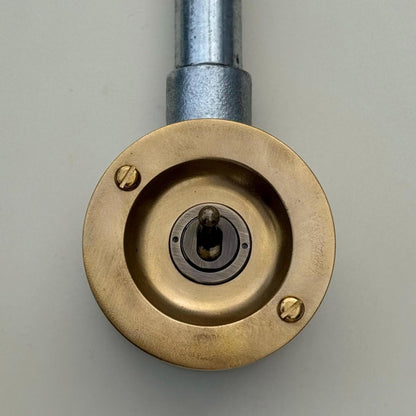 Single Gang Solid Raw Brass Cast Conduit Metal Light Switch Industrial 2 Way - Vintage Crabtree Style