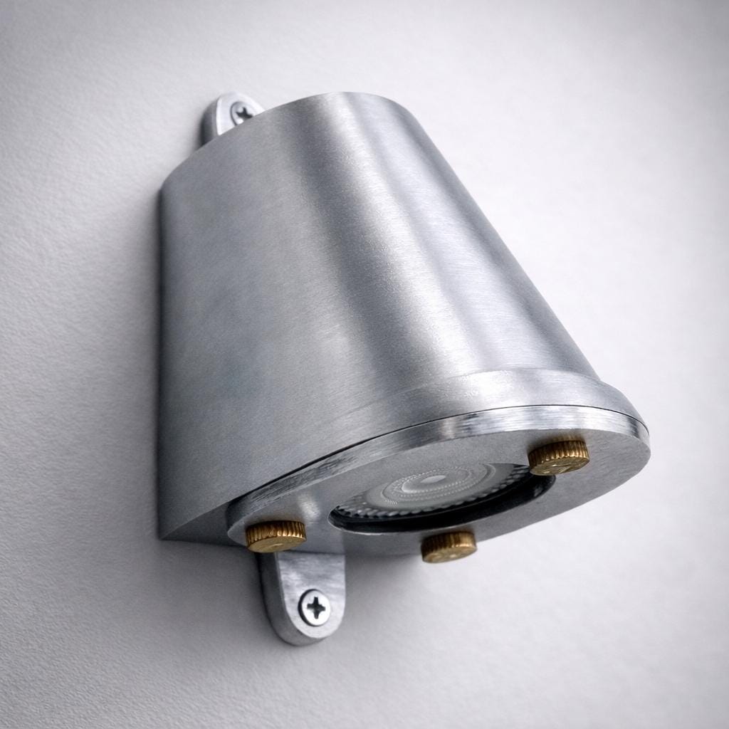 Holt ~ Sandblasted Aluminium Mast Down Light Mains LED Outdoor & Bathroom