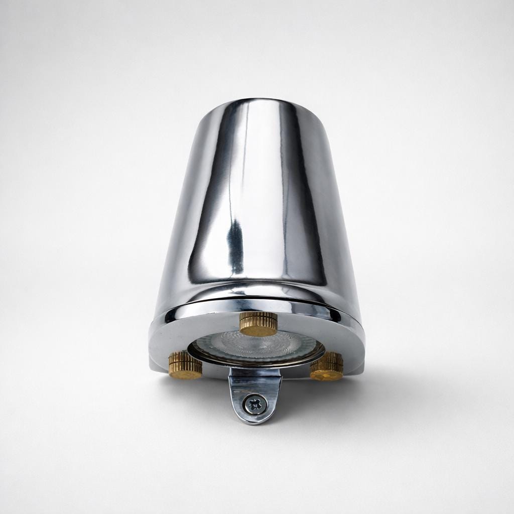 Holt ~ Polished Cast Aluminium Mast Down Light Nautical Wall Sconce Wall