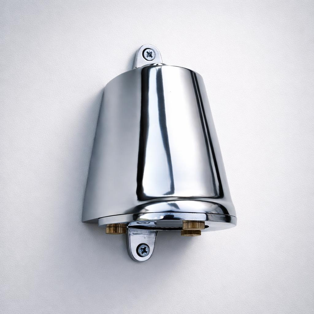 Holt ~ Polished Cast Aluminium Mast Down Light Nautical Wall Sconce Wall