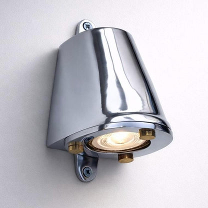 Holt ~ Polished Cast Aluminium Mast Down Light Nautical Wall Sconce Wall