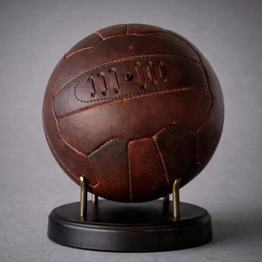 Luxury Vintage Leather Football ~ Decorative Size 5 Ball