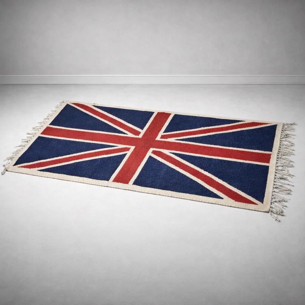 Hand knotted Reversible British Union Jack Jubilee Rug