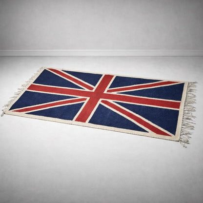 Hand knotted Reversible British Union Jack Jubilee Rug