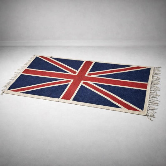 Hand knotted Reversible British Union Jack Jubilee Rug