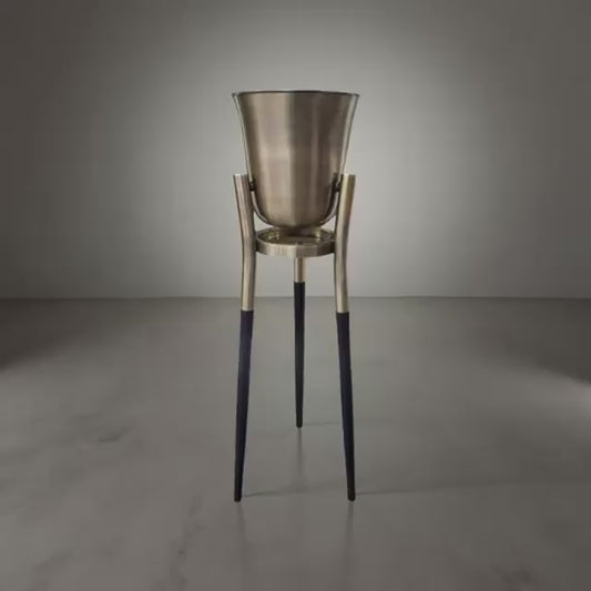 Rocket Champagne & Wine Cooler Antique Brass ~ Floor Standing Ice Bucket