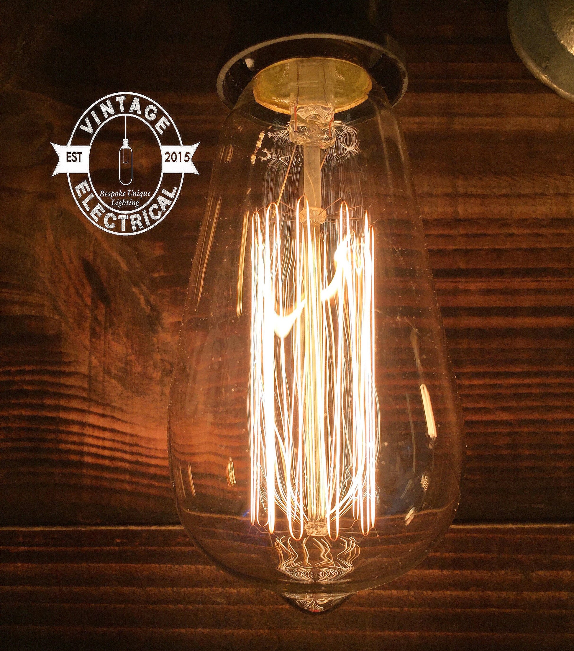 40W Edison Screw Filament Lamp | *Straight Valve* Dimmable Tube E27 Bulb 220v-240v