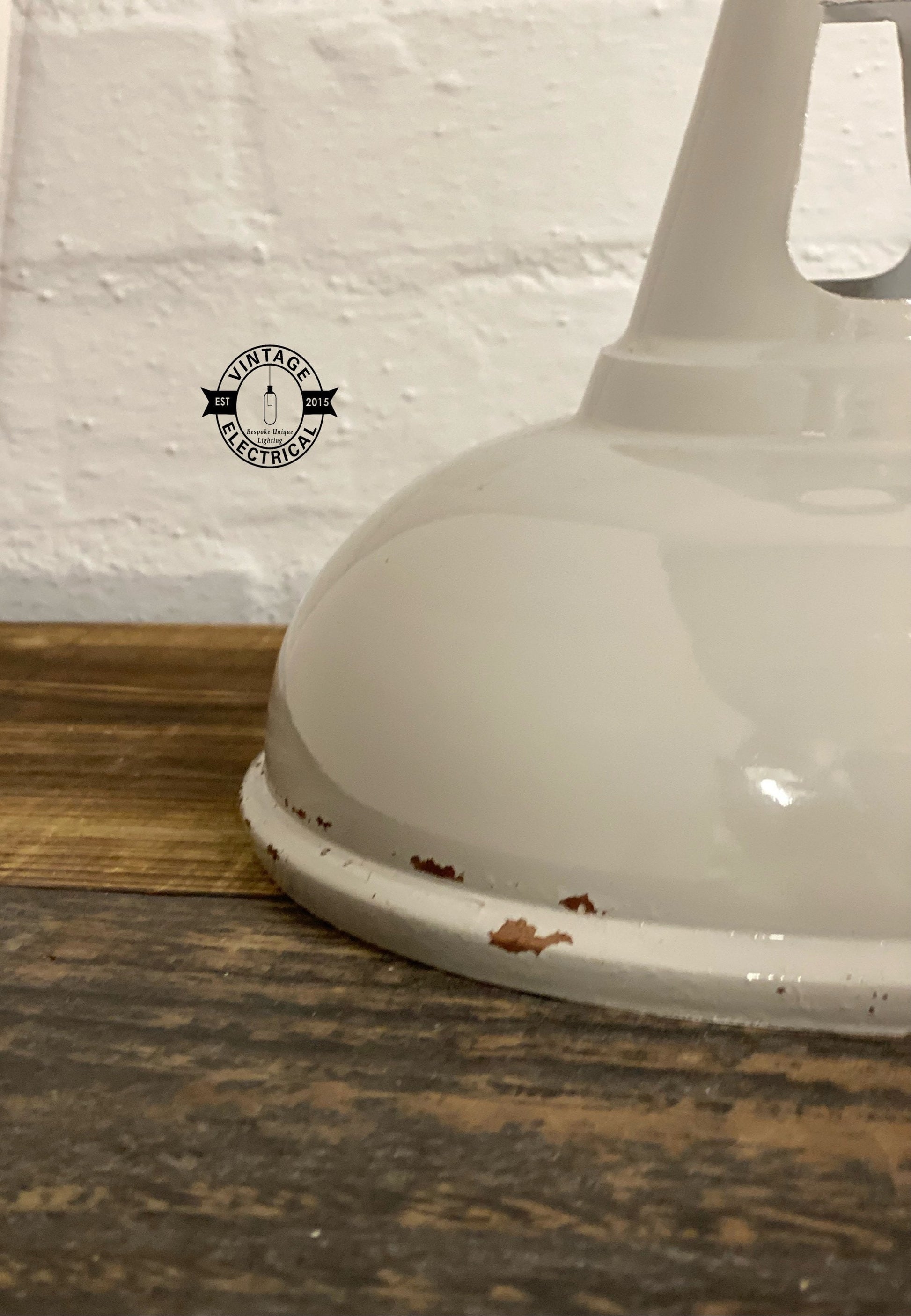 Cawston ~ **Worn** Small Original Grey Solid Coolicon Shade 1933 Design Pendant Set Light | Ceiling Dining Room | Kitchen Table