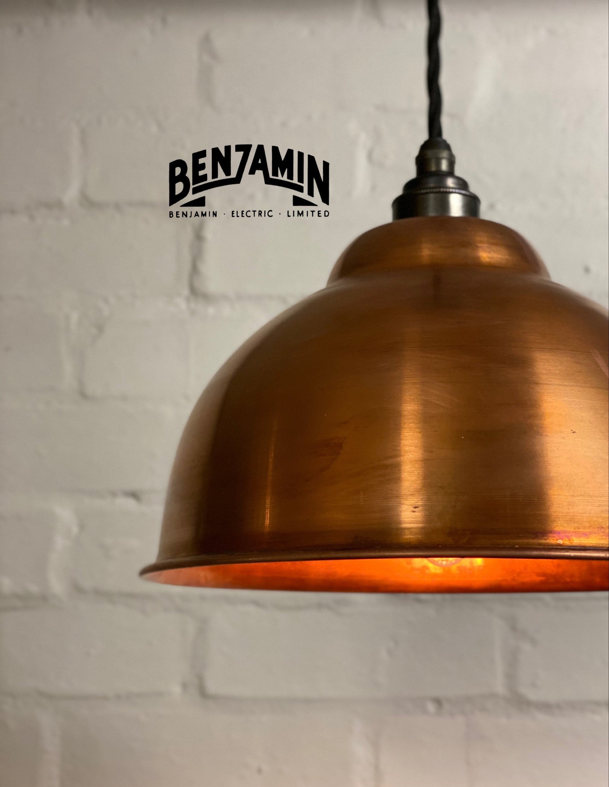 Morley XL ~ Copper Industrial factory shade light ceiling dining room kitchen table vintage edison filament lamps pendant bar