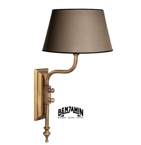 Bale ~ Antique Brass Wall Sconce Industrial Vintage Light | Dining Room | Kitchen Table | Filament Bulb