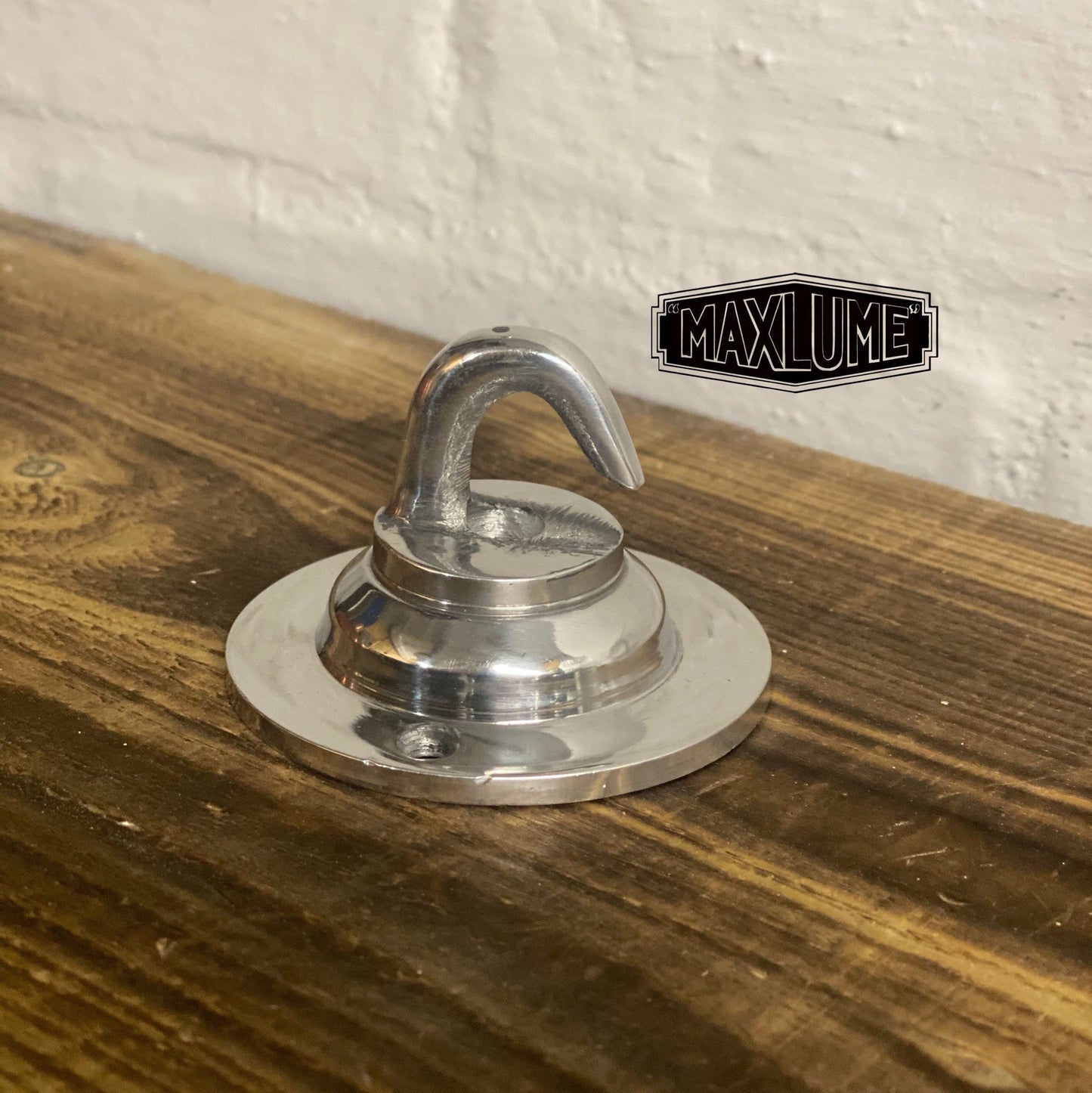 Holkham ~ Solid Industrial Hook | Ceiling Hanging Light | Vintage Brass Copper Black White Metal | Plant Hanger