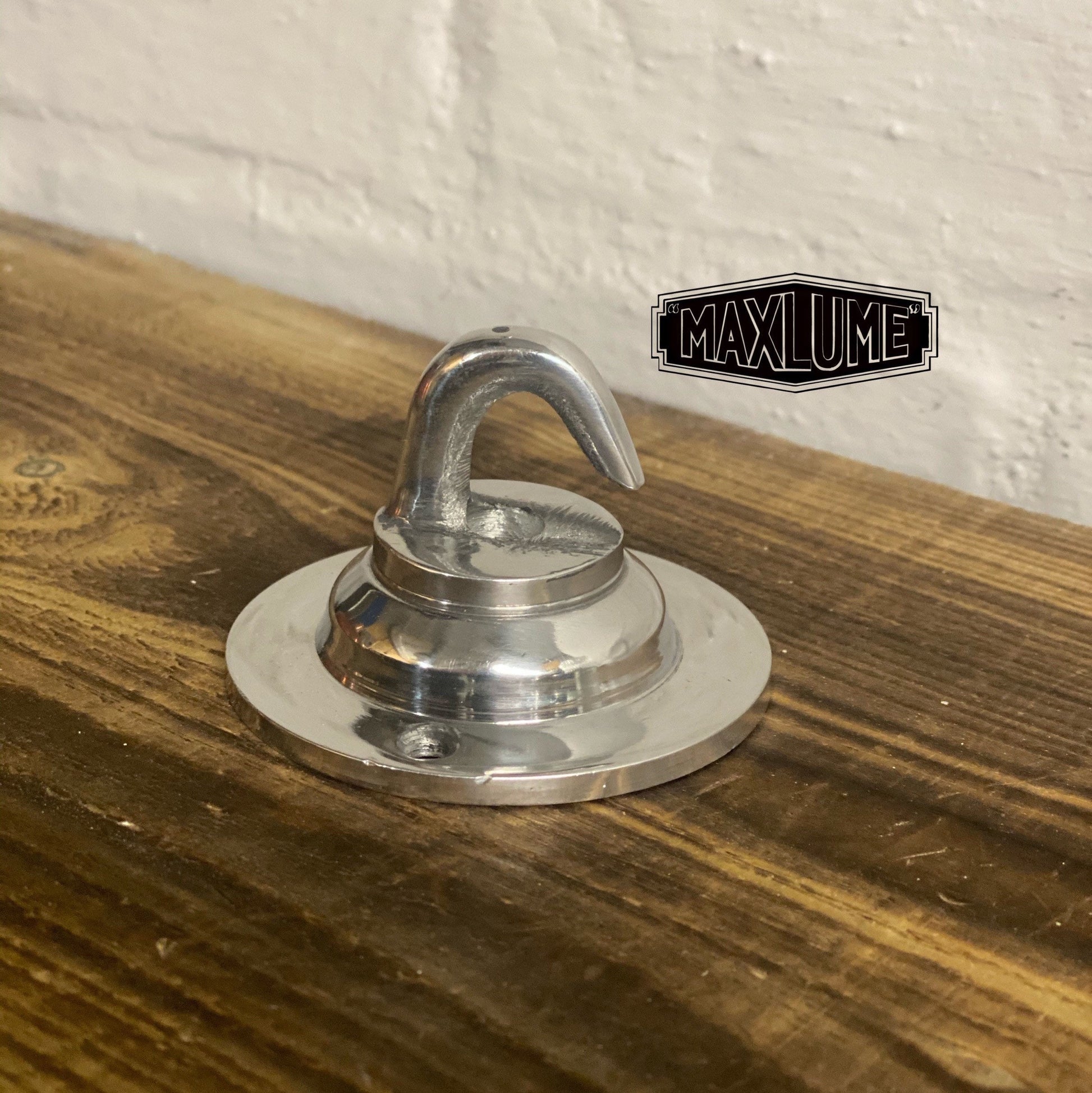 Holkham ~ Solid Industrial Hook | Ceiling Hanging Light | Vintage Brass Copper Black White Metal | Plant Hanger