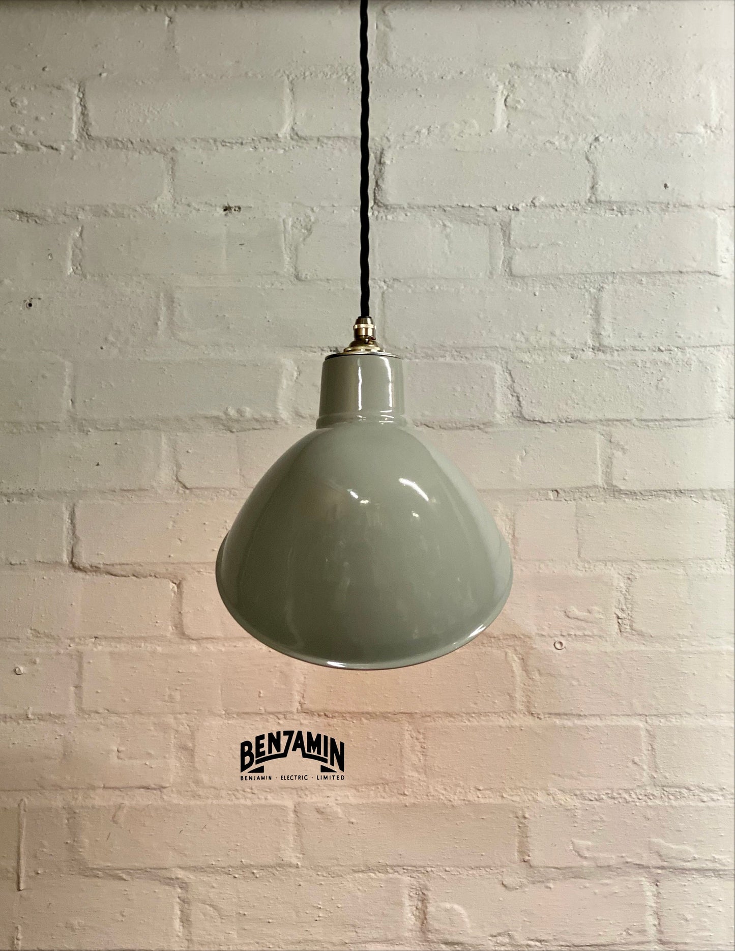 Stratton ~ Original Grey Solid Parabolic Shade Design Pendant Set Light | Ceiling Dining Room | Kitchen Table | Vintage Industrial