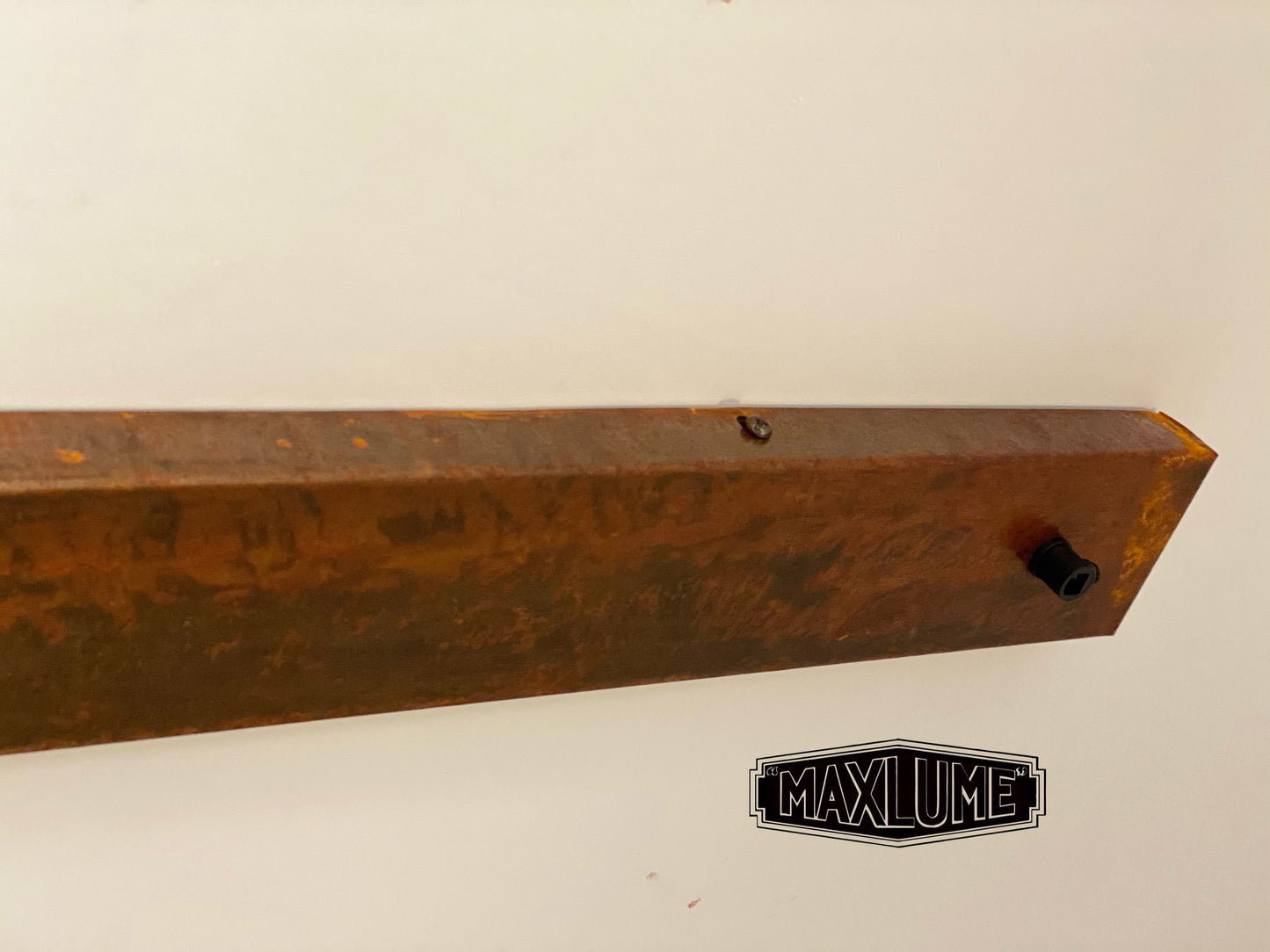 Maxlume ~ Rectangular 3 Outlet Ceiling Rose Solid Steel Rusted Copper