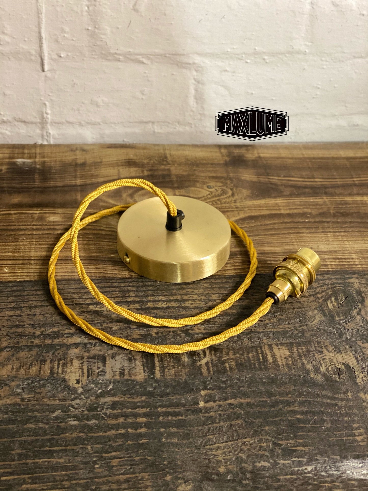 Solid Brass ~ Single Drop Pendant Set B22 | Ceiling Dining Room Light | Kitchen Table Hanging Light