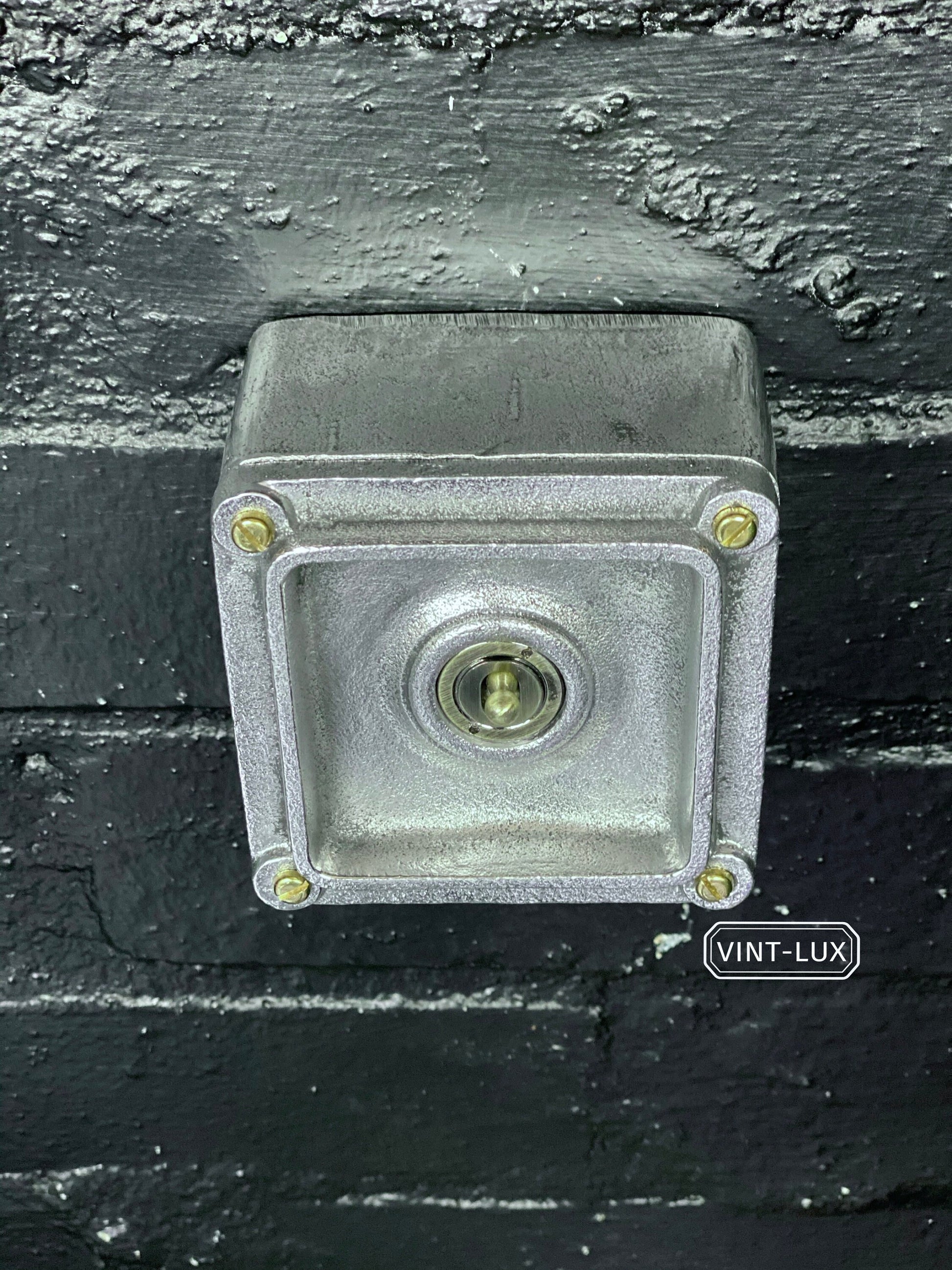 XL Single Gang Solid Cast Metal Conduit Light Switch Industrial 2 Way - BS EN Approved Vintage Crabtree 1950’s Style