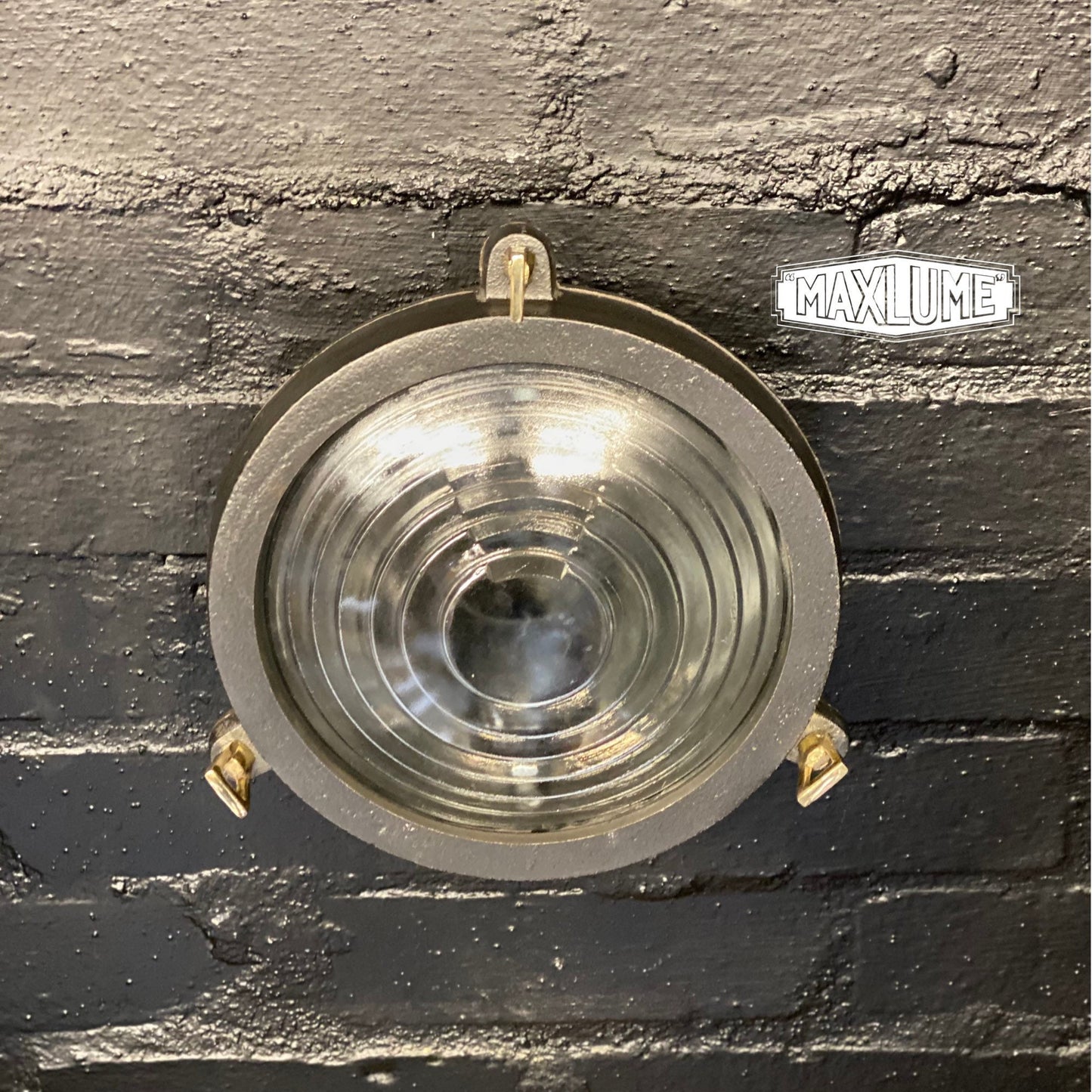 Wroxham ~ Solid Cast Pewter Round Bulkhead Industrial Wall Light House | Ceiling Bathroom | Outdoor Garden