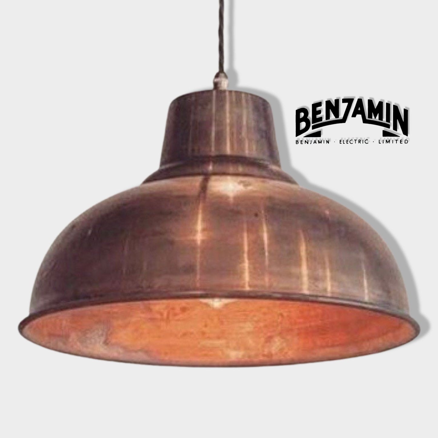 Salthouse XL ~ Copper Industrial Factory Shade | Ceiling Light | Dining Room | Kitchen Table | Vintage Filament Lamps Pendant 14.5 Inch