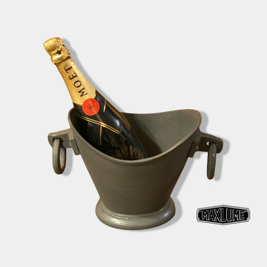 Maxlume ~ Pewter Zinc Solid Cast Engraved Champagne Ice Bucket | Wine Cooler