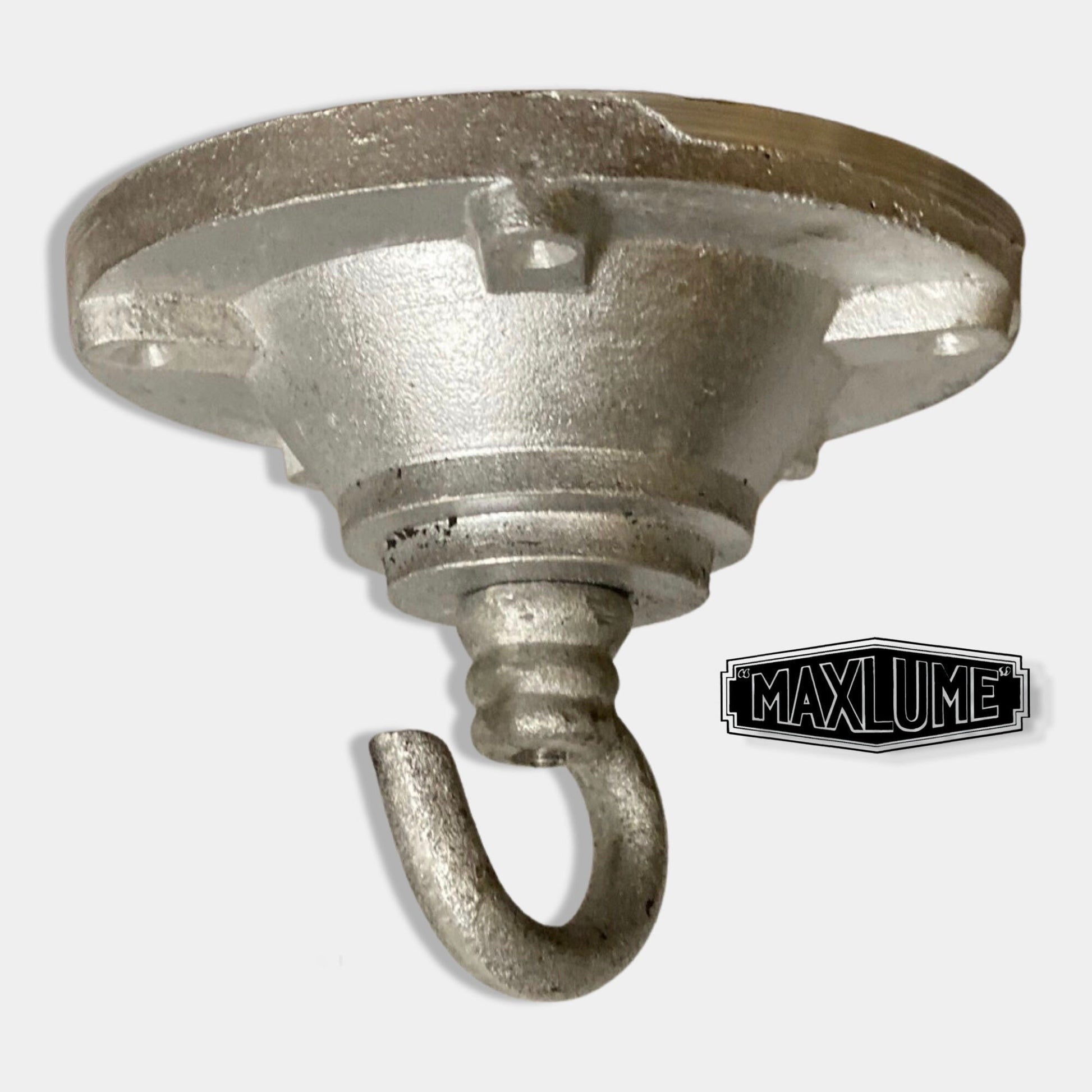 Holkham XXL ~ Solid Industrial Hook | Ceiling Hanging Light | Vintage Brass Copper Black White Metal | Plant Hanger | 5 Inch