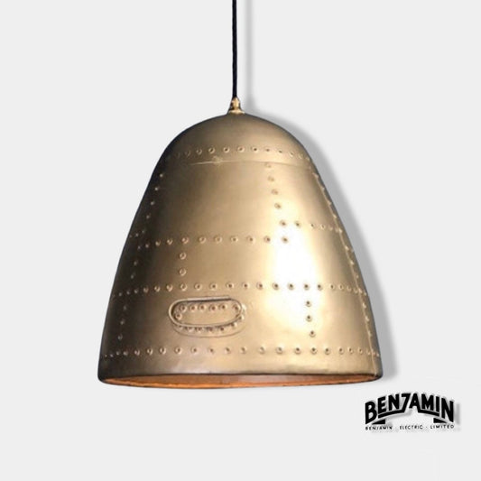 Marham XL ~ Aircraft Nose Cone Industrial Shade Pendant Set Light | Ceiling Dining Room | Kitchen Table | Vintage 1 x Edison Filament Bulb