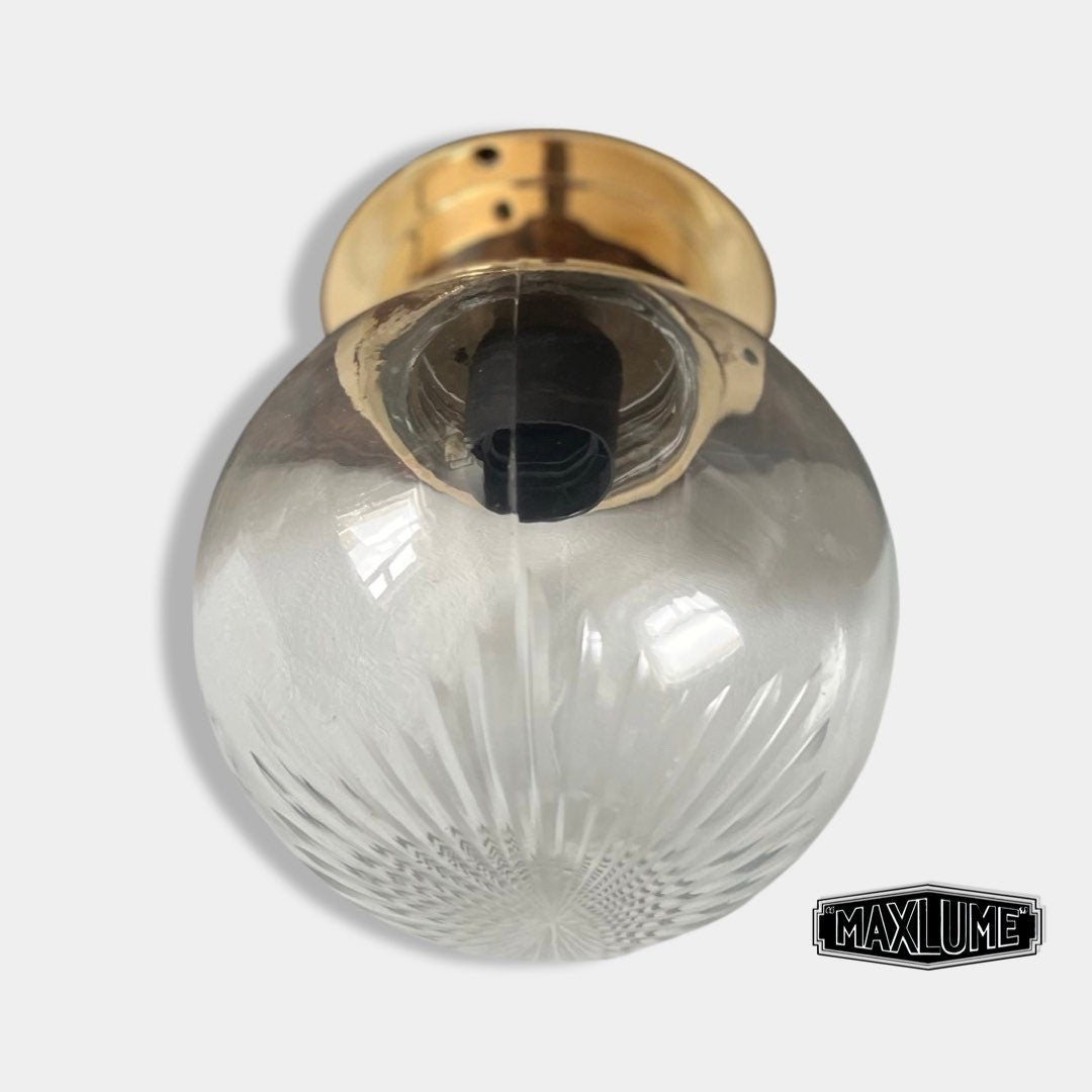 Blickling ~ Outdoor & Bathroom Flush Mount Fitting Ceiling Light Solid Brass