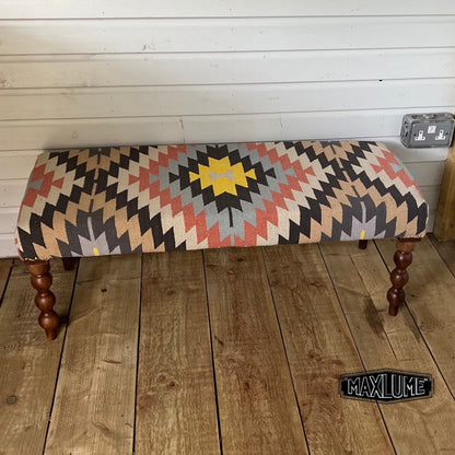 Maxlume ~ Bench |  | Pouf Solid Base | Vintage Style | Floor Standing | Man Cave Stool