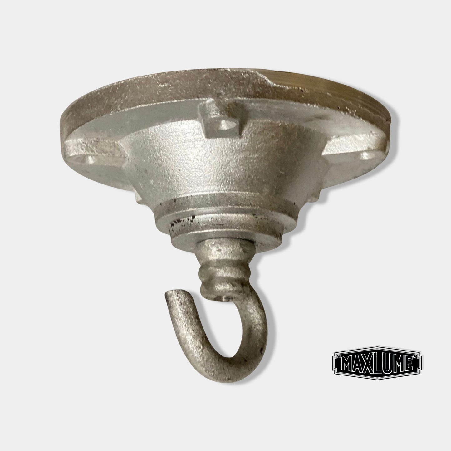 Holkham XXL ~ Solid Industrial Hook | Ceiling Hanging Light | Vintage Brass Copper Black White Metal | Plant Hanger | 5 Inch