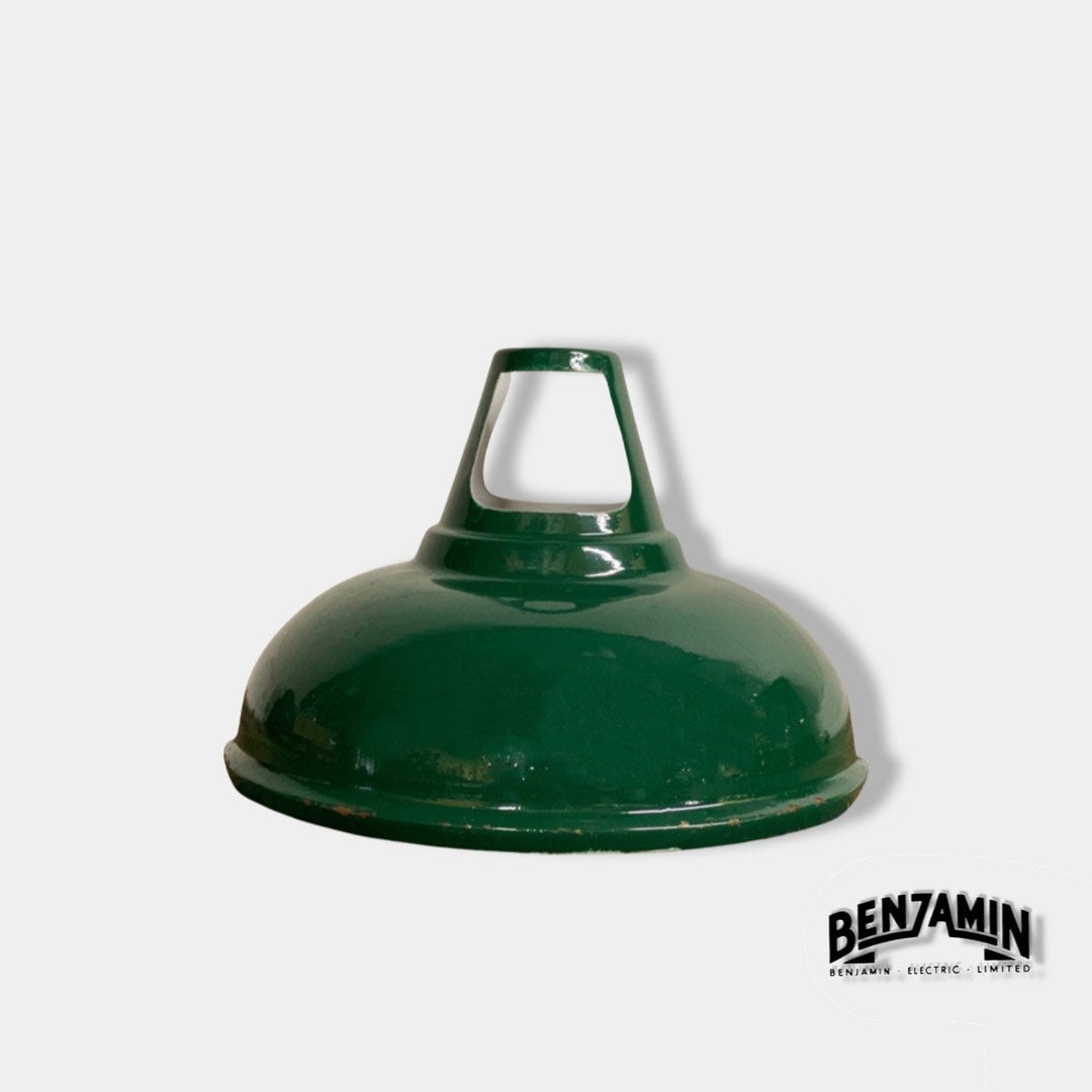 Cawston ~ Small Racing Green Solid Shade 1932 Design Pendant Set Light | Ceiling Dining Room | Kitchen Table | ** Vintage Look **