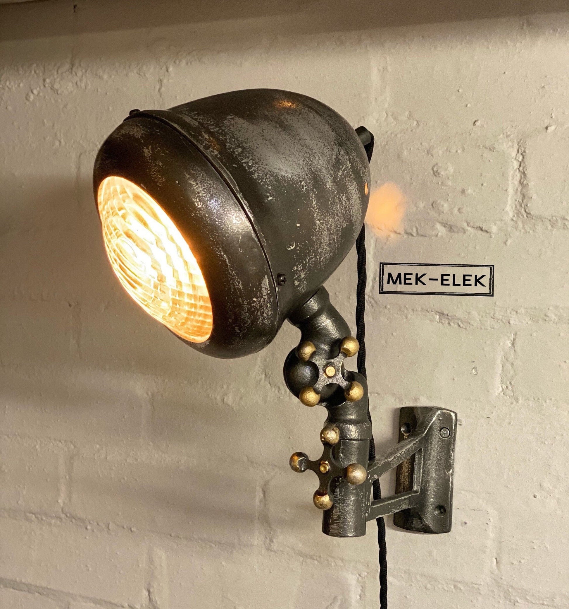 Mek-Elek ~ Industrial Wall Light | Bedroom Reading Table | Kitchen Table | Vintage