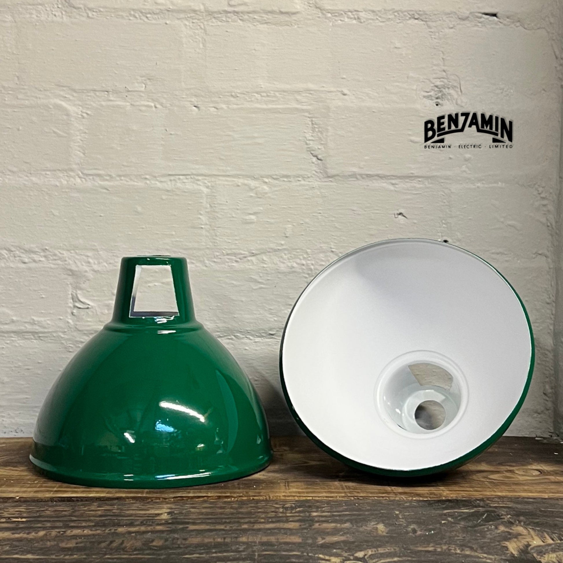 Shropham ~ 3 x Original Green Shade Design Pendant Wire Set Galvanised Track | 8 Inch Vintage Dome Light | Dining Room | Kitchen Table