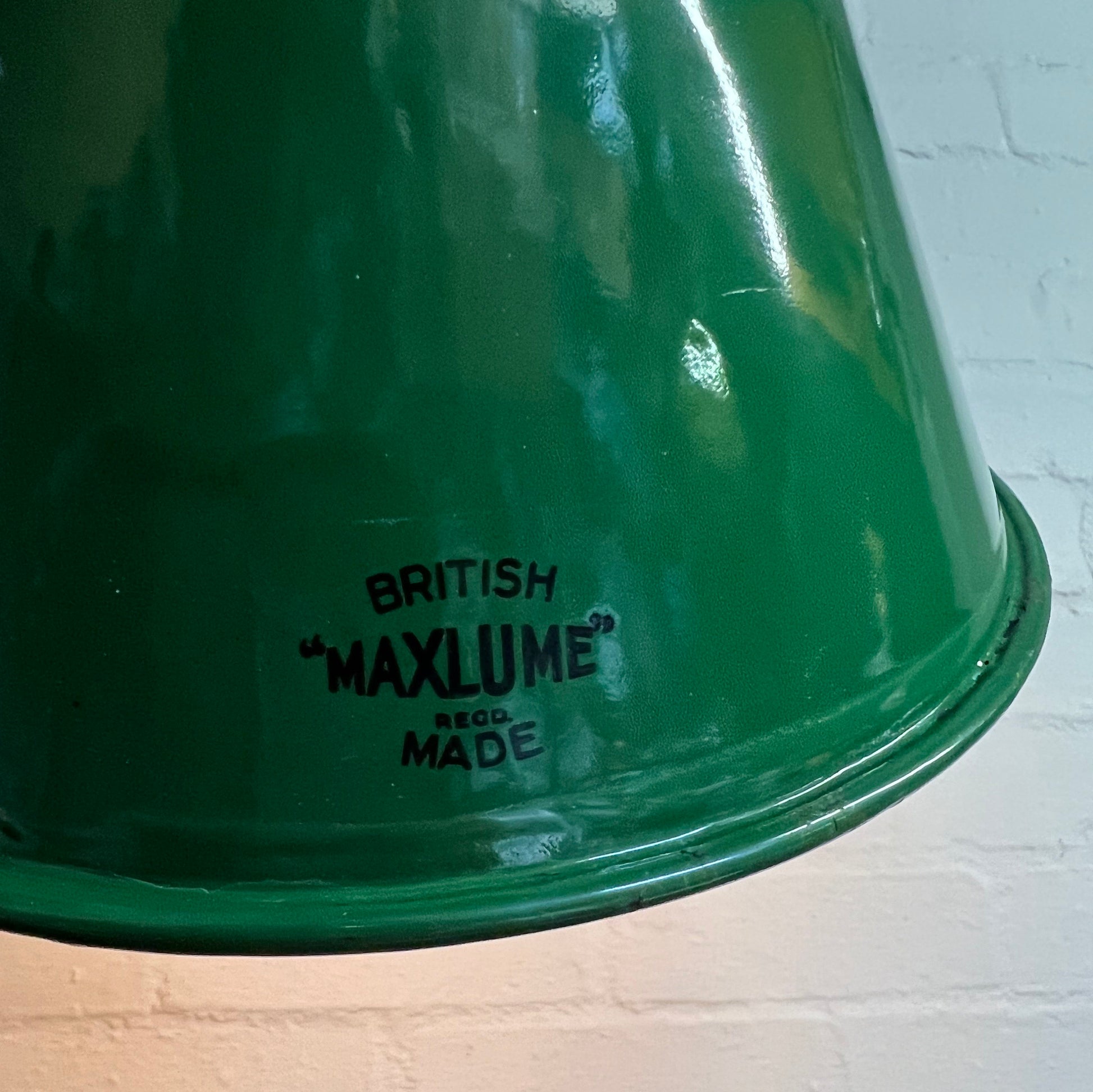 Maxlume 1920s Green Industrial Parabolic Angled Shade Pendant Set Light | Ceiling Dining Room Kitchen Table | Vintage 1 x Edison Filament