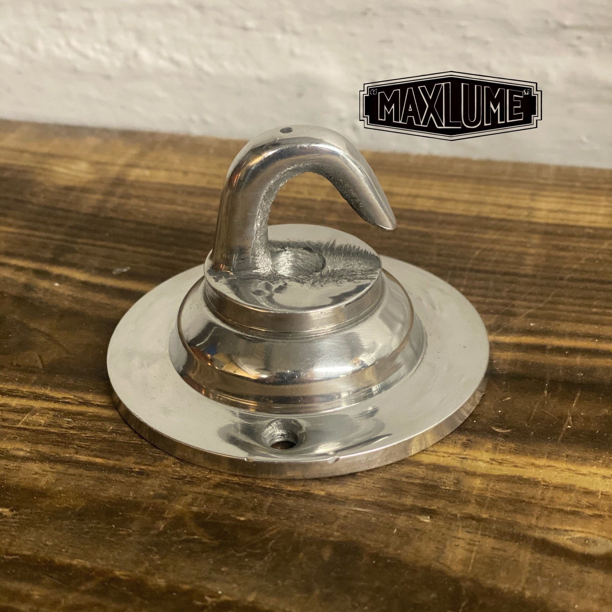 Holkham ~ Solid Industrial Hook | Ceiling Hanging Light | Vintage Brass Copper Black White Metal | Plant Hanger