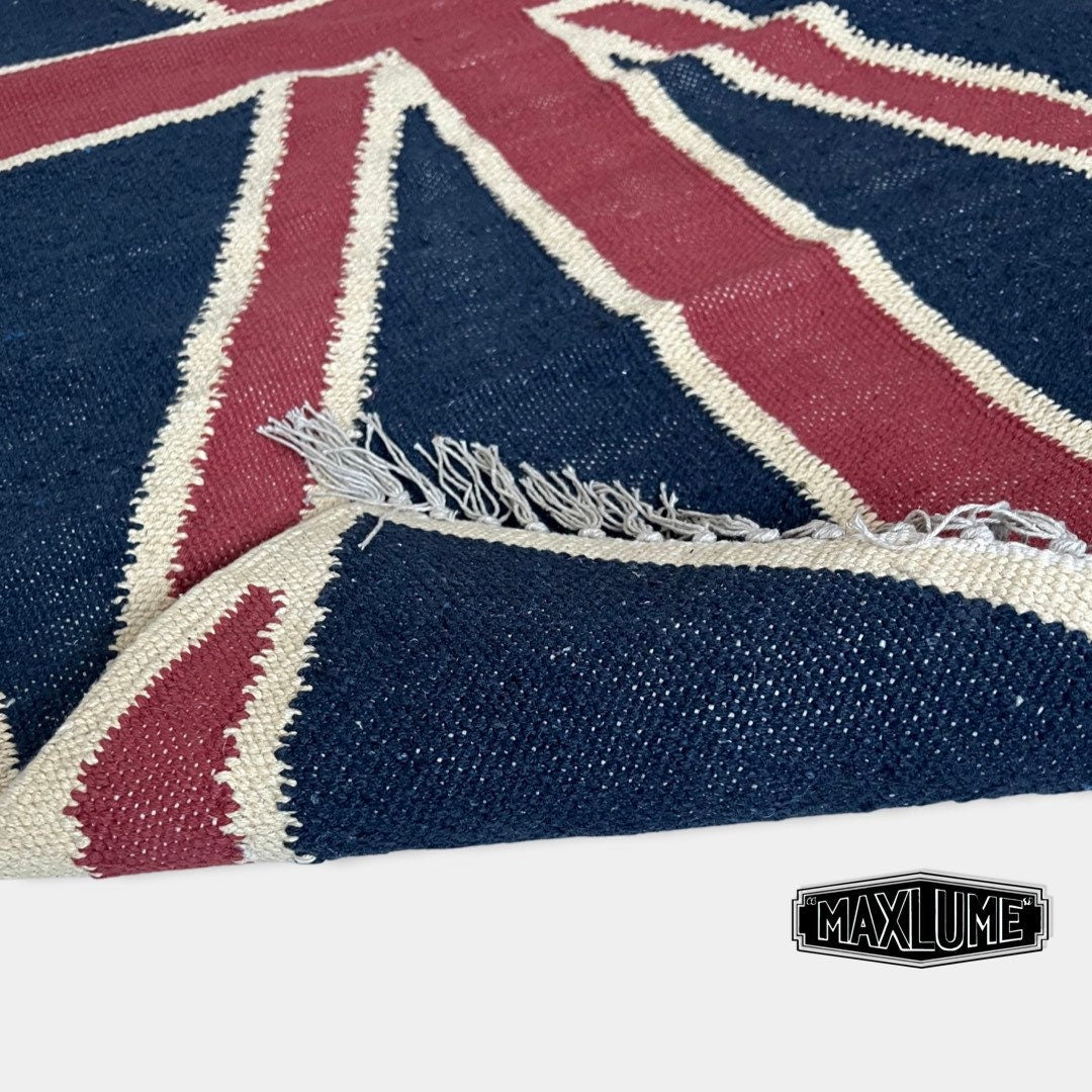 Hand knotted Reversible Union Jack Rug