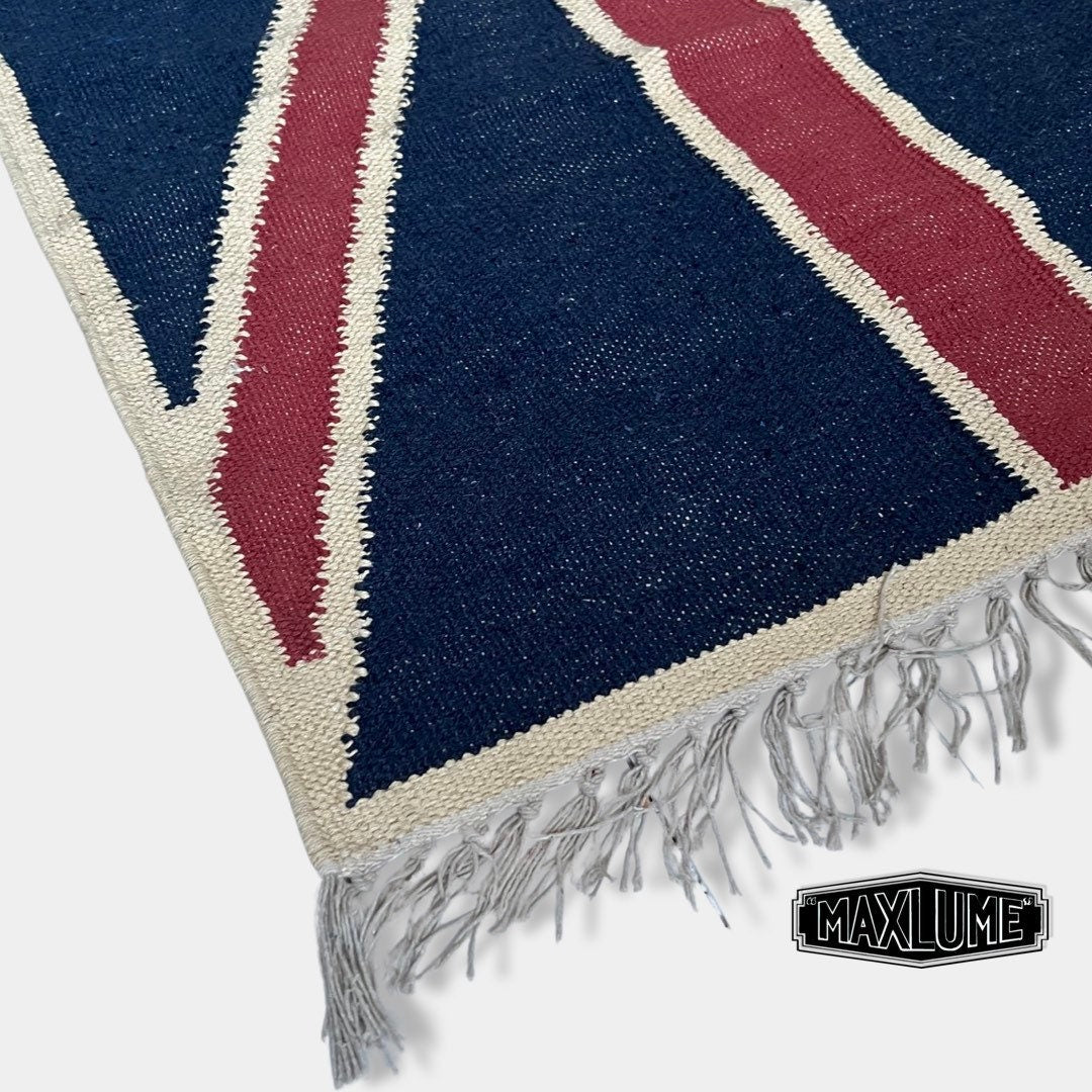 Hand knotted Reversible Union Jack Rug