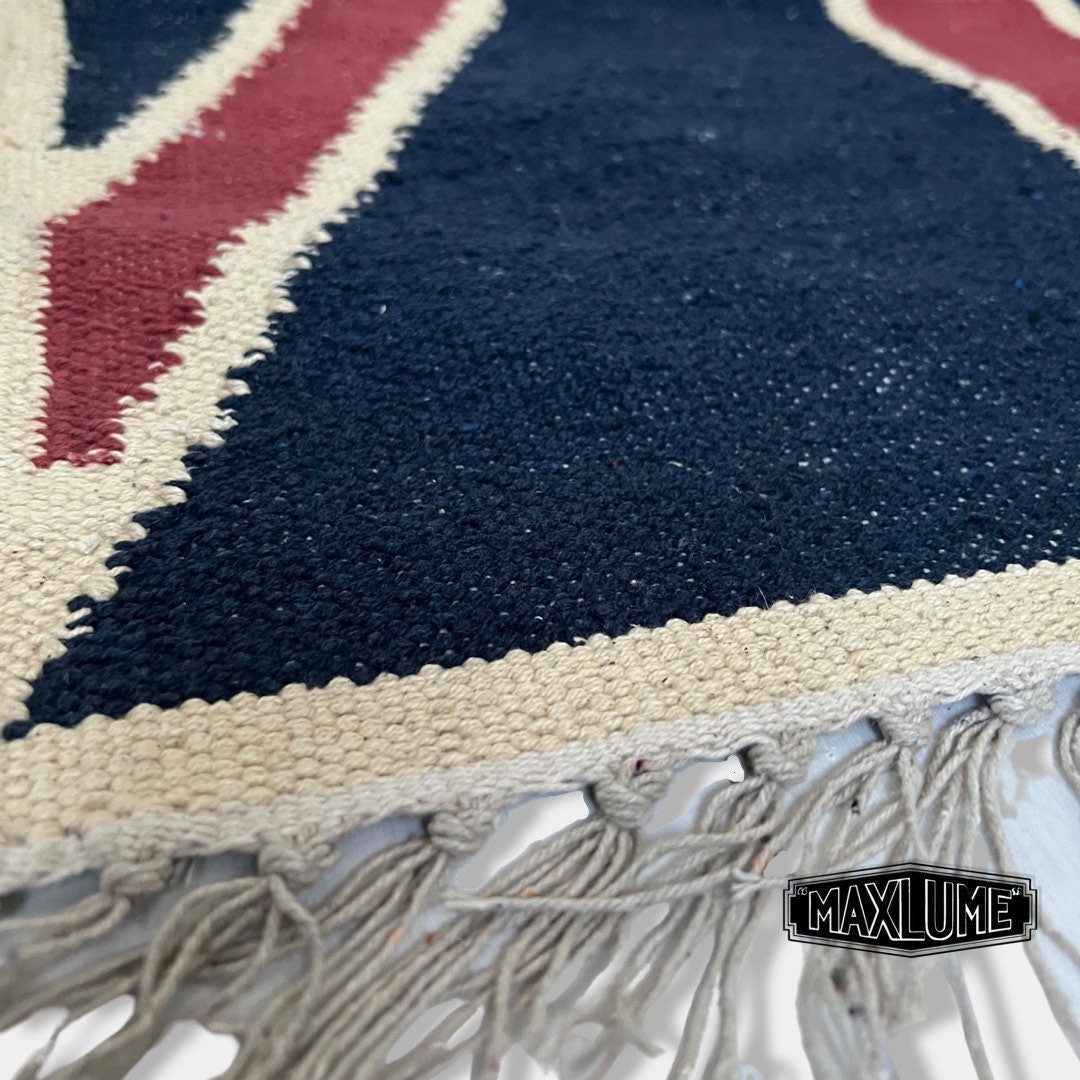 Hand knotted Reversible Union Jack Rug