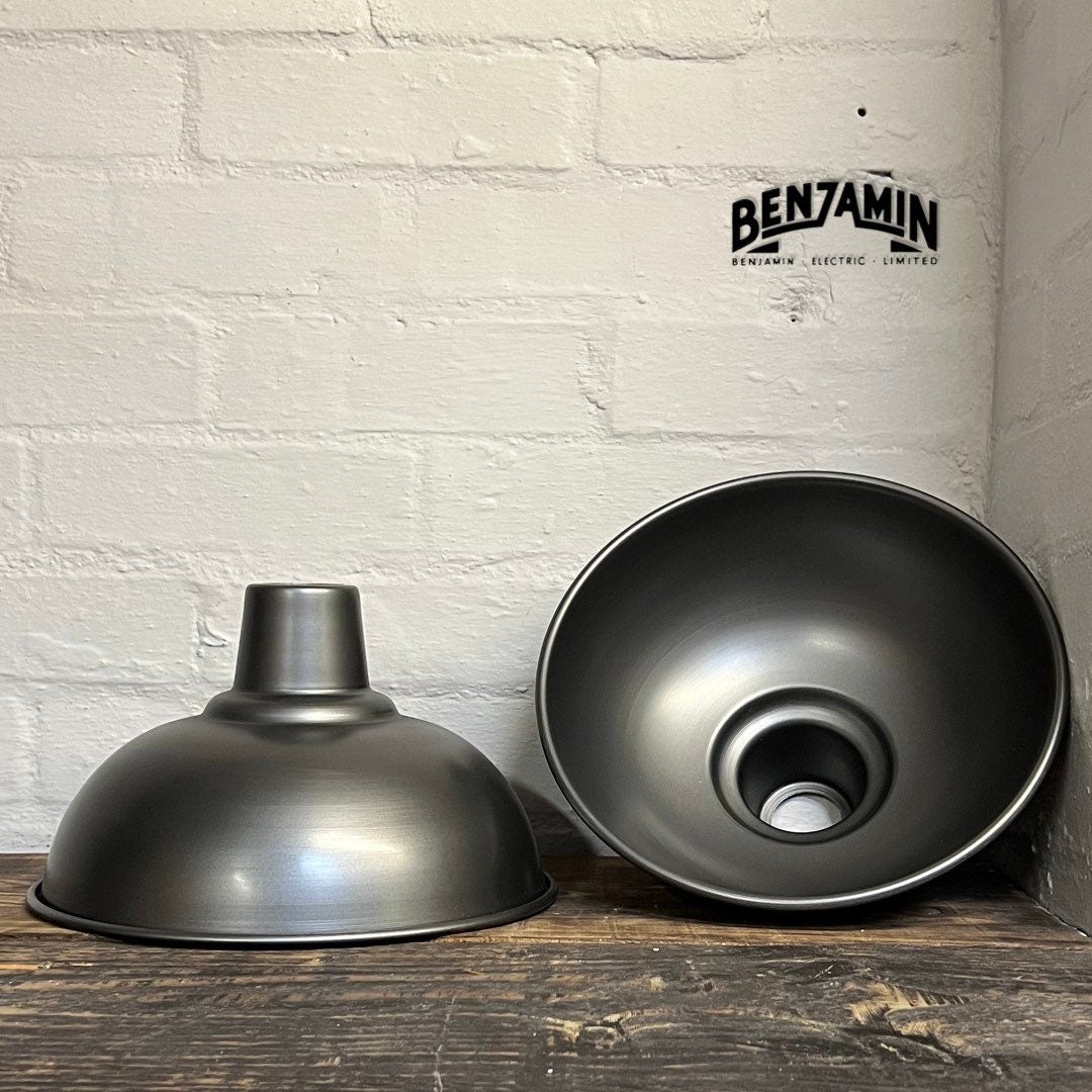 Salthouse ~ 3 x Pewter Shade Design Pendant Set Track Cluster Light | Dining Room | Kitchen Table | Vintage