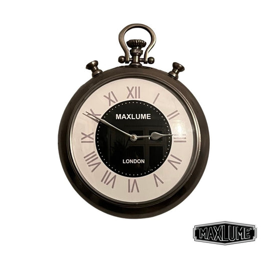 Maxlume ~ Fob Watch Clock Nautical Industrial Solid Cast 12 Inch