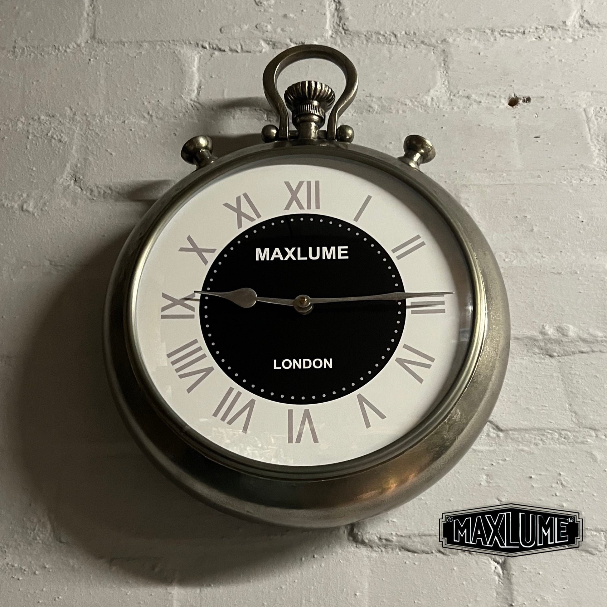 Maxlume ~ Fob Watch Clock Nautical Industrial Solid Cast 12 Inch